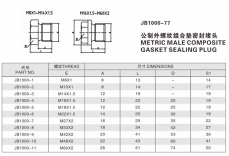 堵头—公制外螺纹组合垫密封堵头