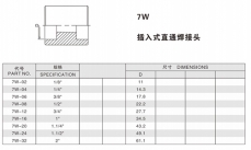 焊接式管接头—插入式直通焊接头