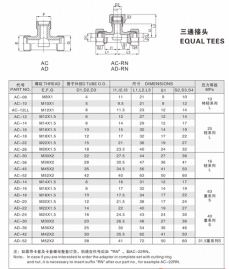 卡套式管接头—三通接头