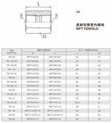 锥管螺纹管接头—美制布锥管内螺纹