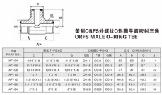 焊接式管接头—美制ORFS外螺纹O形圈平面密封三通