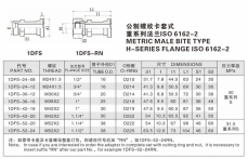 法兰接头—公制螺纹卡套式 重系列法兰ISO 6162-2