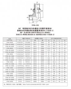 焊接式管接头—90°弯美制ORFS外螺纹Ｏ形圈平面密封/ 美制SAE外螺纹带O形圈重系列ISO 11926-2