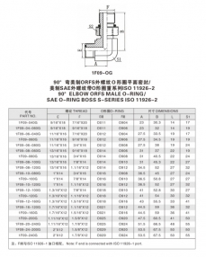 焊接式管接头—90°弯美制ORFS外螺纹Ｏ形圈平面密封/ 美制SAE外螺纹带O形圈重系列ISO 11926-2