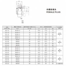 卡套式管接头内螺纹堵头